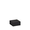 Boîte plate carrée aimantée alimentaire luxe noir 7 cm - au comptoir des boites