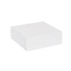 Boîte plate carrée aimantée luxe blanc mat 15 cm - au comptoir des boites