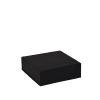 Boîte plate carrée aimantée luxe noir mat 15 cm - au comptoir des boites