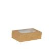 Boîte carrée patissière carton kraft à fenêtre 17 cm - au comptoir des boites