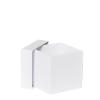 Boîte carton fort cubique doublage blanc intégral ouverte