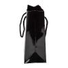 Sac luxe en carton noir brillant personnalisable avec cordon tissu (11.4 x 14.6 x 6.3 cm)