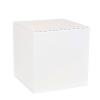 Boîte à rabat aimanté carton fort cubique doublage blanc intégral 22 cm