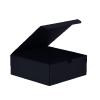 Boîte carrée 18.5 cm carton noir ouverte