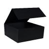 Boîte carrée haute noir mat à fermeture aimantée 30 cm