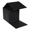Boîte carton fort à rabat aimanté cubique doublage noir intégral 22 cm