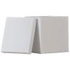 Boîte cubique auto-montable en carton luxe blanc mat couvercle cloche 18 cm