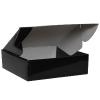 Boîte d'emballage rectangulaire en carton noir brillant 42 cm