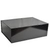 Boîte de luxe GM, aimantée, en carton noir brillant 40 cm - au comptoir des boites