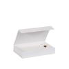 Boîte de luxe aimantée, en carton blanc mat avec insert 12 cm ouverte
