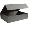 Boîte de luxe grise à fermeture aimantée 44 cm ouverte- au comptoir des boites