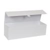 Boîte longue luxe blanc mat à fermeture aimantée ouverte 33 cm
