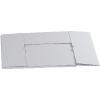 Boîte luxe blanc mat à rabat sans aimants 33 cm à plat - au comptoir des boites