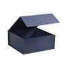 Boîte luxe bleue à rabat aimanté ouvert 18 cm -  au comptoir des boites