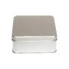 Boîte métallique argentée avec couvercle coiffant 14.5 cm - au comptoir des boites