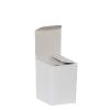 Boîte blanche haute en carton 5 x 5 x 7 ouverte