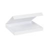 Boîte ultra-plate luxe blanc mat à fermeture aimantée ouverte A5
