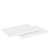 Boîte ultra-plate luxe blanc mat couvercle cloche A4