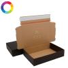 Boîte d'expédition personnalisable avec bande adhésive 23 x 17.3 x 5 cm Couleur de la boite : Noir / Kraft