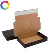 Boîte d'expédition personnalisable avec bande adhésive 16 x 11.5 x 2.5 cm Couleur de la boite : Noir / Kraft
