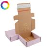 Boîte d'expédition personnalisable avec bande adhésive 10.9 x 11.7 x 4 cm Couleur de la boite : Rose / Kraft