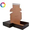 Boîte d'expédition personnalisable avec bande adhésive 22.5 x 22 x 7.5 cm Couleur de la boite : Noir / Kraft