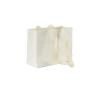 Sac luxe en carton blanc recyclé avec cordon tissu (L.16 x l.6 x h.12 cm) - au comptoir des boites