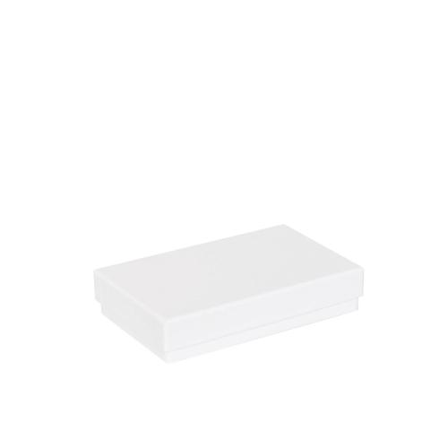 Boîte plate carton fort luxe blanc brillant - au comptoir des boites
