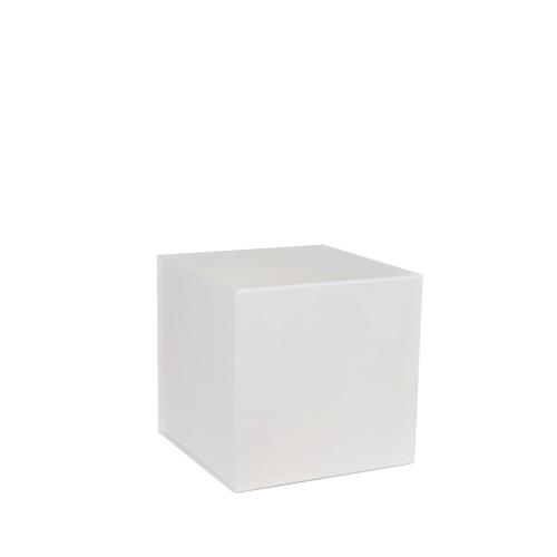 Boîte cubique luxe blanc mat à fermeture aimantée 10 cm bca10b