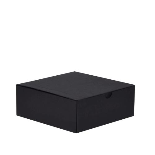 Boîte carrée 18.5 cm carton noir - au comptoir des boites