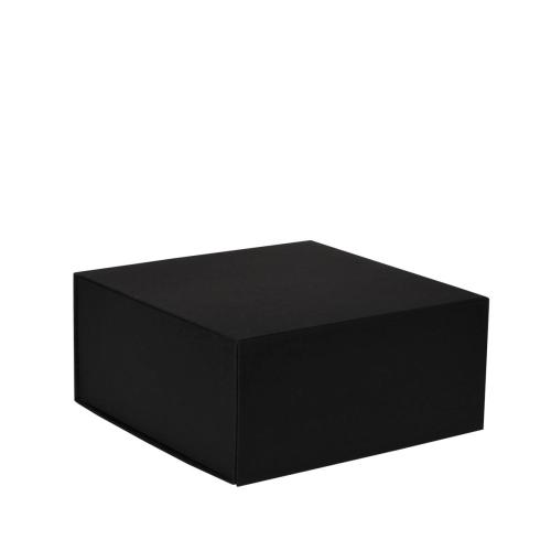 Boîte carrée noire à fermeture aimantée 22 cm - au comptoir des boites