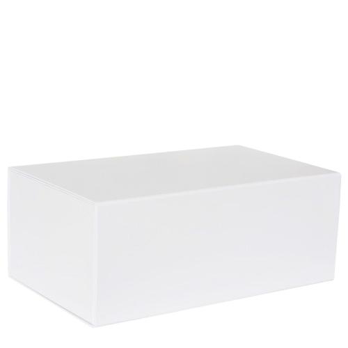 Boîte haute luxe blanc mat à tiroir 37.5 cm - au comptoir des boites