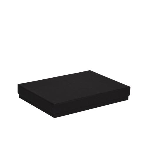 Boîte plate luxe noir mat couvercle cloche A5 - au compotir des boites