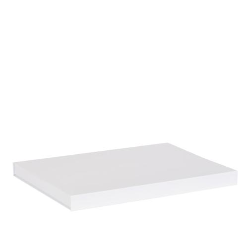 Boîte ultra-plate luxe blanc mat à fermeture aimantée 30 cm