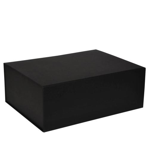 Boîte de luxe GM, aimantée, en carton noir mat 40 cm - au comptoir des boites
