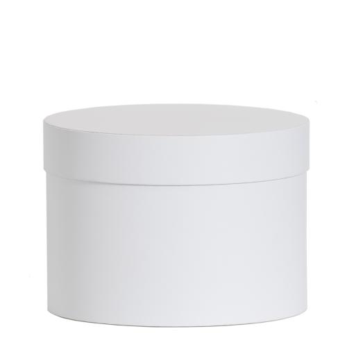 Boîte à chapeau en carton blanc 22 cm - au comptoir des boites