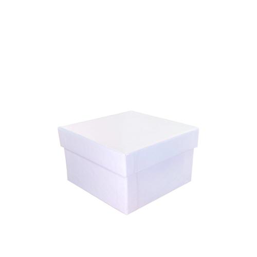 Boîte carrée luxe blanc mat 9.5 cm - au comptoir des boites
