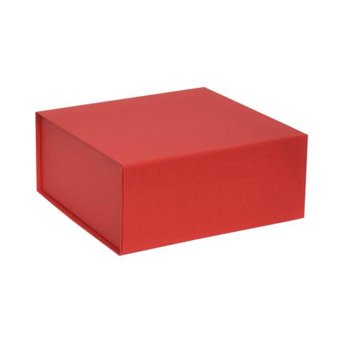 Boîte carrée luxe rouge à fermeture aimantée 18 cm - au comptoir des boites