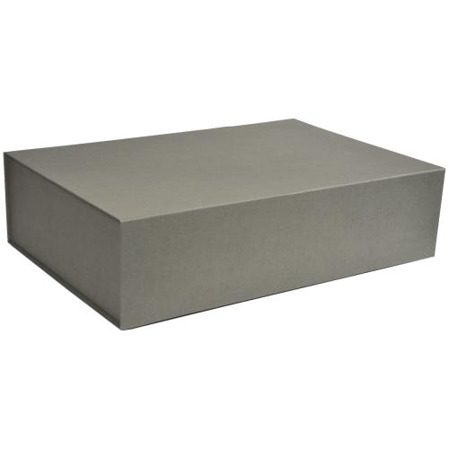 Boîte de luxe grise à fermeture aimantée 44 cm - au comptoir des boites