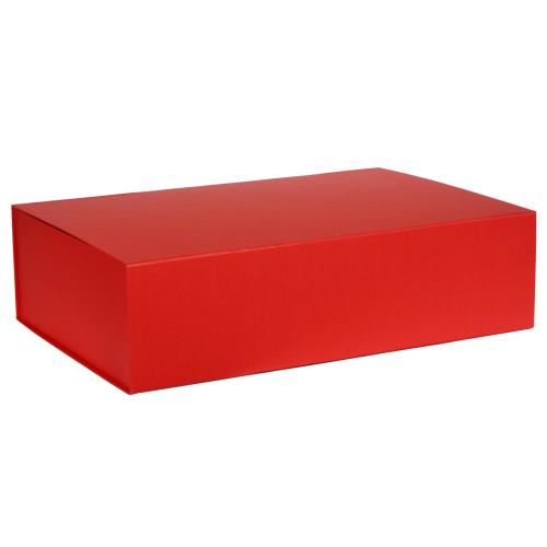Boîte de luxe rouge mat à fermeture aimantée 44 cm - au comptoir des boites