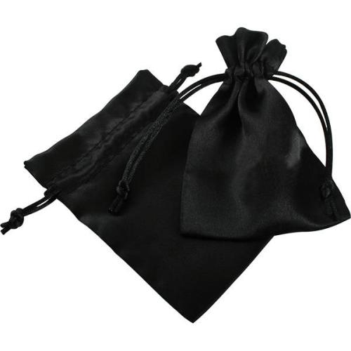 Pochette noire en satin ( 9 x 12 cm )