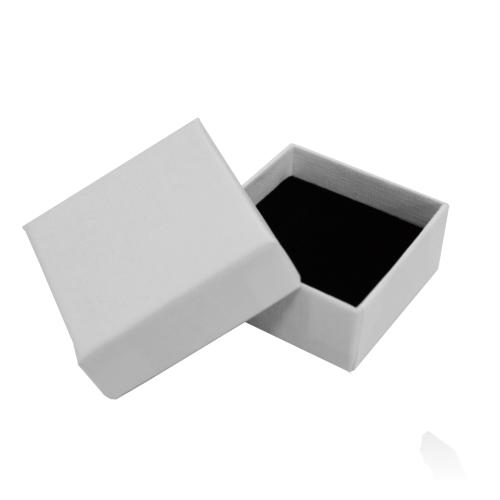 Petit écrin blanc carton rigide mousse intégrée personnalisable (4,5x4,5x3cm)