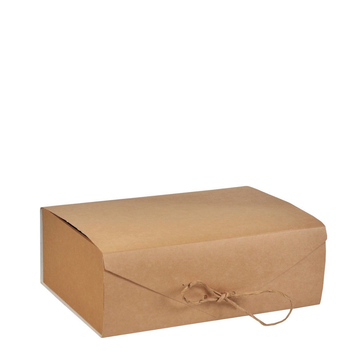 Boîte cadeau rectangulaire en carton kraft micro-cannelé