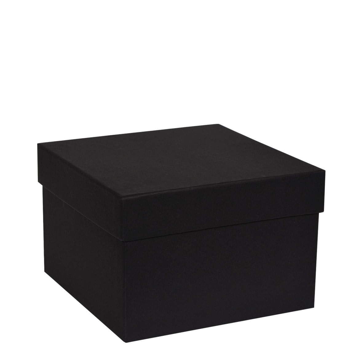 Boîte carrée haute luxe noir mat couvercle cloche 21 cm