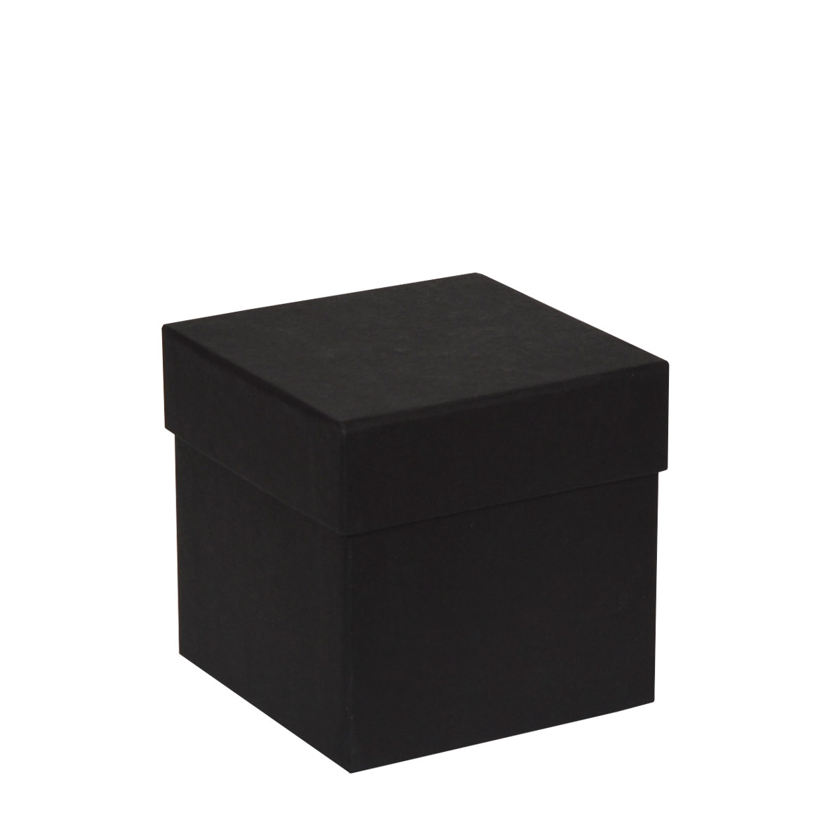 Boîte cubique haute luxe noir mat couvercle cloche 10 cm