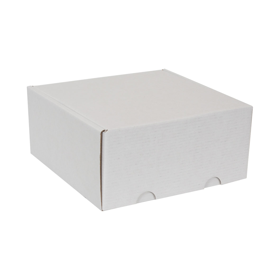 Boîte carton micro-cannelé réversible kraft/blanc 23 cm