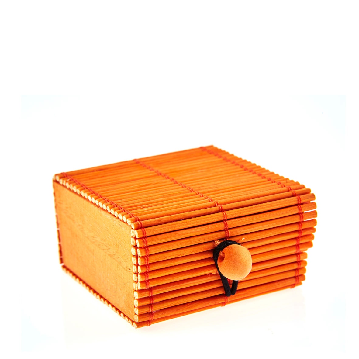 Boîte cylindrique bambou à fermeture élastique 16 cm