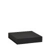Boîte à douceurs carrée en carton luxe noir 16.5 cm - au comptoir des boites