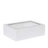 Boîte à fenêtre luxe blanc mat à fermeture aimantée 33 cm