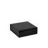 Boîte plate carrée aimantée luxe noir brillant 15 cm - au comptoir des boites